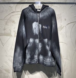 2023ss bale Men Painted Hoodie Casual Fashion Black tape craftsmanship men woolen hoodie Printed Washable Men Hoods