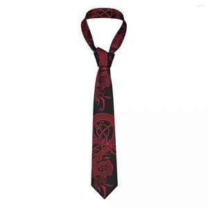 Bow bağlar Viking Fenrir Raven Kravat Erkek Kadın Polyester 8 cm Boyun Moda Geniş Suit Aksesuarlar Gravatas Business