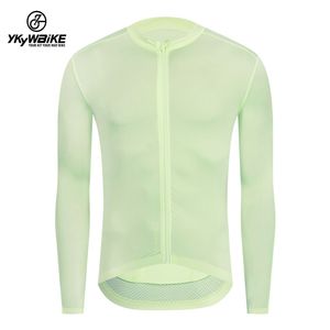 Camicie da ciclismo Top YKYWBIKE Maglia autunnale Abbigliamento traspirante a maniche lunghe per uomo Pro Team Race Bicicletta Abbigliamento da bici da strada 230824