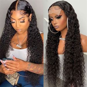 Curly Human Hair Wigs for Women 13x4 Transparent Lace Frontal Wig Pre Plucked Remy 4x4 Closure Wig Can Be Colored