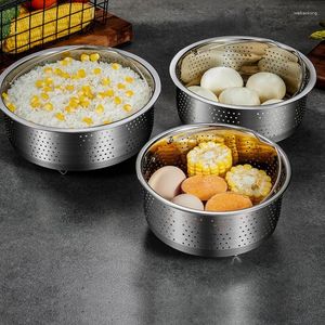 Caldeiras duplas SUS304 Vapores de aço inoxidável para cozinhar bolinhos de arroz a vapor de milho no pan utensílios de acessórios de cozinha