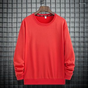 Herrtröjor Spring och Autumn Top Fashion Trend All Casual Hoodie Solid Color Simple Ins Wind Plus Fat Code
