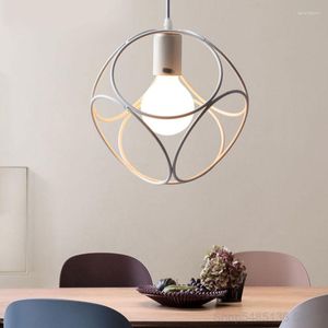 Pendant Lamps Nordic Bird Cage LED Lights Modern Iron Bar Dining Room Living Bedroom Industrial Lamp Kitchen Hang Suspension