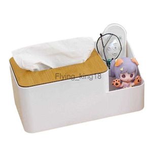 Tabletop Tissue Box Holder Modern Napkin Dispenser With Bamboo Lid Napkin Holder For Facial Tissues Napkins Tissue Papers Dryer HKD230812