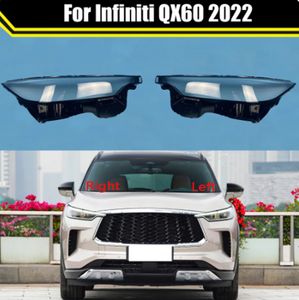 Auto Head Lamp Light Case för Infiniti QX60 2022 Bilens främre strålkastarobjektiv Lampskärm Glas Lampdockor Huvudlampa Shell