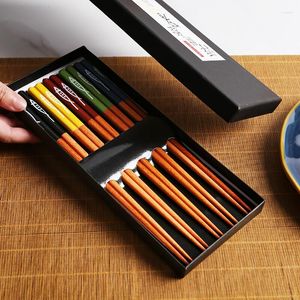 Chopsticks -selling Type Of Household Solid Wood Decoration One Person Pair Five Pairs Bamboo And