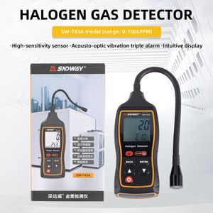 Carbon Analyzers Halogen Detector Air Conditioning Refrigeration System Detect Tool CO Detector Combustible Gas Teste Sound Light Vibration Alarm 230823