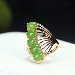 Anelli a grappolo che vendono naturali naturali intagliato intagliato intarsiati intarsiati jasper phoenix coda ad anello di moda gioielli da uomo da donna regali di fortuna