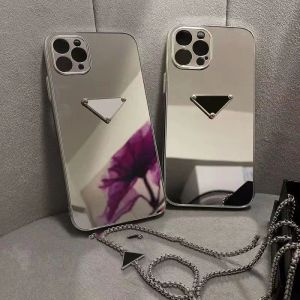 Projektanci etui telefonów lustrzane obudowa powierzchniowa dla iPhone'a 14 pro maks. 13 12 11 xs luksusowy lśniący soczewki unisex fonecase Shockproof Cover Shell