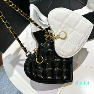 Leather Shoulder Bag Luxury Designer Women's Chain Bag Fashionable Mini Twin Bag Casual And