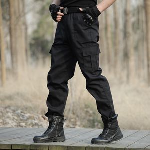 Calças dos homens preto militar carga verificar trabalho pantalones calças táticas homens combate do exército airsoft casual camo sweatpant 230825