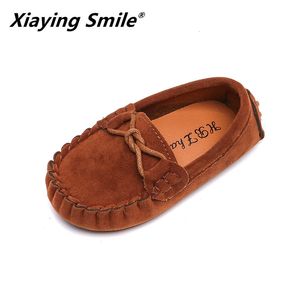 Sneakers Nice School Boys Casual Suede Leather Shoes Tassel Student Children Girl Shallow Slip On Dress 21 35 230823
