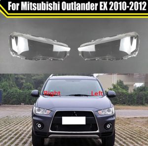 För Mitsubishi Outlander Ex 2010-2012 Bilens frontlins Glas Ljuslampa Strålkastare Skal Transparent lampskärms strålkastare