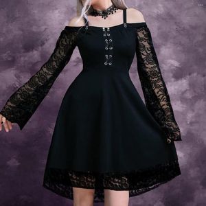 Casual Dresses Women Medieval Dress Plus Size Cold Shoulder Butterfly Sleeve Lace Up Masquerade Gothic Cosplay Ball Gown Costumes