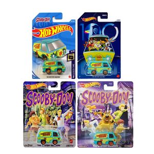 Diecast Model Car Wheels Scooby Doo Die Mystery Machine Pop-Kultur C4982-107 100 Jahre Warner Brothers 1 64 Dascast Car Model Toy 230823