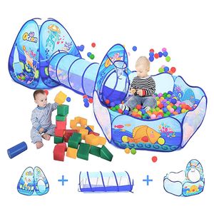 Baby Rail Kids Tent Ball Pool Bälle tragbarer Baby -Spielplatz -Spielstall Kinder große Grube mit Tunnel Babypark Camping Pool Room Decor Geschenk 230823