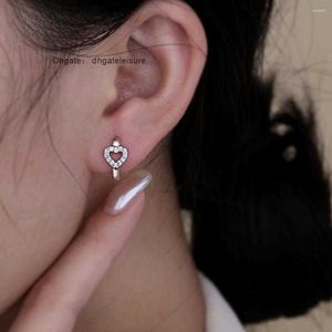 Pendant Necklaces 2 Pairs Ear Hook Earrings Teens Hoop Small Heart Hoops Lugs Women Hypoallergenic Trendy Cold Wind