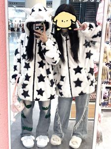 Women's Hoodies Sweatshirts ox horn Star girl y2k Zip Up Hoodie emo Women Kawaii Harajuku Clothes Oversize Long Sleeve Hooded Jackets 230823