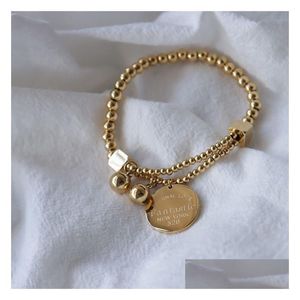 Бусины из нержавеющей стали из бисера браслет для женщин Ag charm strand Strand Fantavity Eternal Love York Drop Delivery Bracel Dhihy