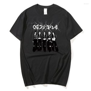 メンズTシャツギドルシャツY2Kファッション女性男性コットン半袖トレンドゴシックレトロティートップスKPOP（G）I-DLEファンネバーランド服