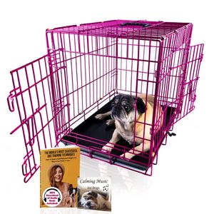 Электронные заборы для собак выражения животных розовые 24 -дюймовые металлические проволочные ящики доступны в различных размерах и цветах 230823