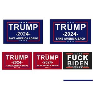 Bannerflaggor 90x150 cm fts Donald Trump Flag 2024 Val Keep America Again Party Supplies Drop Delivery Home Garden Festive DHKXB