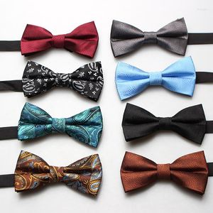 Bow Ties Linbaiway Paisley Çiçek Baskı Bowties Düğün Erkek Moda İş Boyun Boyun Boyun Bowtie Erkek Kravat