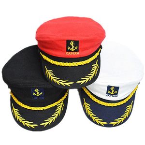 전체 유니와이드 해군 모자면 군용 모자 패션 코스프레 바다 선장의 모자 군대 캡을위한 남자 남자 남자 여자 여자 선원 304T