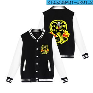 Giacche The Karate Kid Cobra Kai Baseball Jacket Women Men Cobra Kai Spaccature Donne Vestite Giacche da uomo Cappello Boy Girl 230817