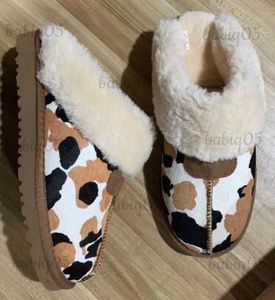 Chinelos masculinos femininos chinelos de couro flor sapatos femininos crianças botas de algodão de inverno babiq05