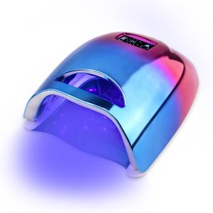 Nail Dryers Gradient Color 48W Cordless UV LED Nail Lamp for Manicure Rechargeable Battery Nail Dryer For Curing Gel Polish Lamp Light 230824