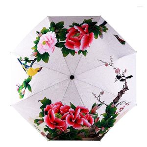 Regenschirme kreativer Blumenfalten Regenschirm Regen Sonne uv winddichtes Sonnenschutz Sunny Parapluie UPF 50 Tela Sombrilla Parasol Paraguas