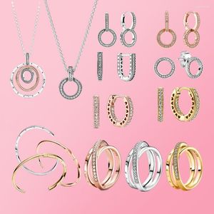 Hängen 2023 Summer Jewelry for Women Fit Original DIY Charms Designer 925 Sterling Silver Accessories Necklace Bijoux Luxe