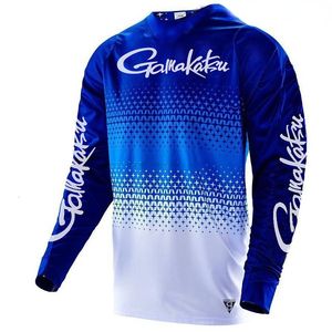 Cycling Shirts Tops Summer Long Sleeve Motocross MTB Shirt Blue Mountain Bike Downhill Racing Jersey Top 230824