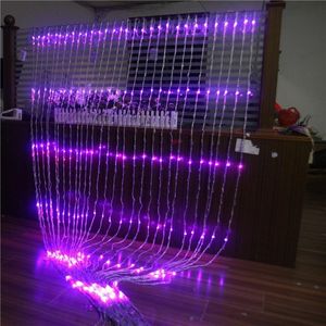 Andra evenemangsfestleveranser 3 336Led Christmas Wedding Party Bakgrund Holiday Running Waterfall Water Flow Curtain LED Light String Waterproof 230823