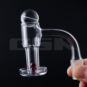 Balde sem emenda de solda completa Vortex Borda chanfrada Terp Slurper Fumar Quartz Banger com tampa de vidro e 6mm Ruby 10mm 14mm 18mm 45 90 Pregos para Dab Rigs e Water Bong