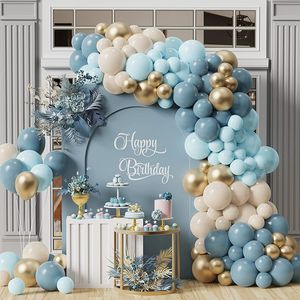 Other Event Party Supplies Macaron Blue Balloon Garland Birthday Party Decor Kids Baby Shower Boy Latex Ballon Arch Kit Wedding Party Baloon Suppiles 230824