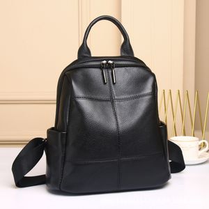 Torby szkolne Koreańskie plecak skórzany plecak Kobieta prawdziwa torba damska Wysokiej jakości Kobieta czarne naturalne plecaki 230823