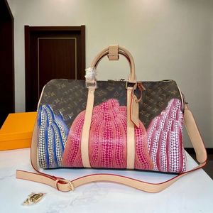 Новая дизайнерская сумка для Duffle Men's Keepall Travel Fashion Высококачественная роскошная багажная сумка с кожа
