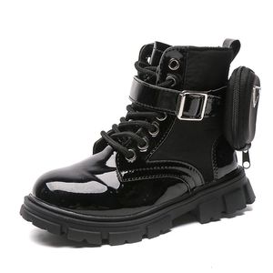 Buty Rozmiary 21-37 Fash Mashing Buty dla dzieci Dziewczyny Dziewczyny Chelsea buty Faux Skórzane buty dla niemowląt Botins Guma tennisowa podeszwa 230823