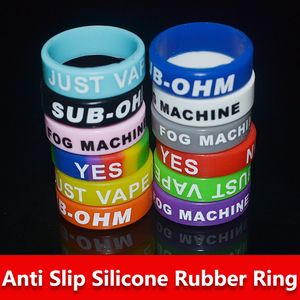 Nya dekorativa och skyddsband Silikongummivape ringar Ecig Silicon Vape Bands Non-SlipBands E Cigarett 22*7*1,5 mm