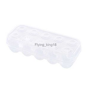 Plastkartongkök förvaringsbox Grid Egg Holder Stapelbar fryslagringsarrangörer Lagring Container HKD230812