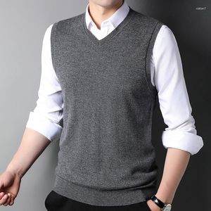 Coletes masculinos 2023 Autumn e Winter Wool Vest Sweater Vil-deco