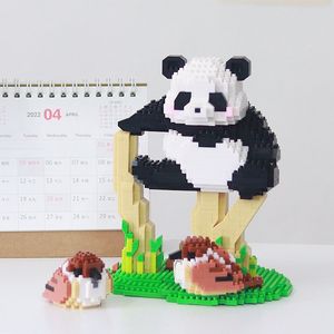 Black Panda Kid Model Kit Build Block National Treasure White Panda Duncks Building Blocks Panda Toy For Children Swing Model Build Lepin Brick Toy Christmas Gift