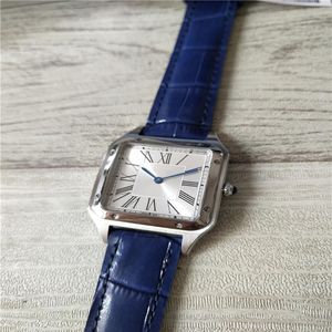 Mężczyźni Women Zegarwatch Fashion Stael Case White Dial Watch zegarki kwarcowe zegarki skórzany pasek biznesowy 078-32765
