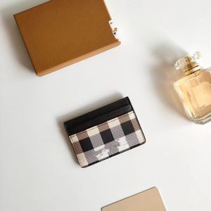 Designer women's purse and card bag plaid letters Universal New small clip Mini Multica EuropeAn-American style lovers