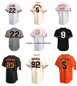 Joc Pederson SF Jersey Brandon Crawford Carlos Rodon Mike Yastrzemski J.D. Davis Alyssa Nakken Will Clark Wilmer Flores Buster Posey Luis Gonzalez