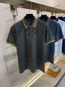 Xinxinbuy Men Designer Tee T Shirt 23SSダブルレターJACQUARD FABRIC ROMAショートスリーブコットン女性ホワイトブラックブルーS-2XL