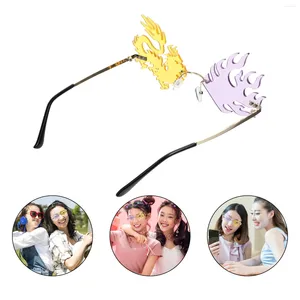 Sunglasses Frameless Funny Creative Novelty Glasses Chinese Style Phoenix Ladies Eyeglasses Party Favors Summer Gifts