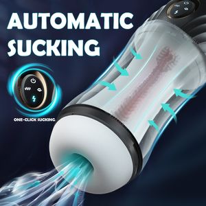 Masturbators Real Automatic Sucking Male Masturbation Cup Oral Vagina Adult Suction Vibrator Masturbator Toys For Men Blowjob Sex Machine 230824